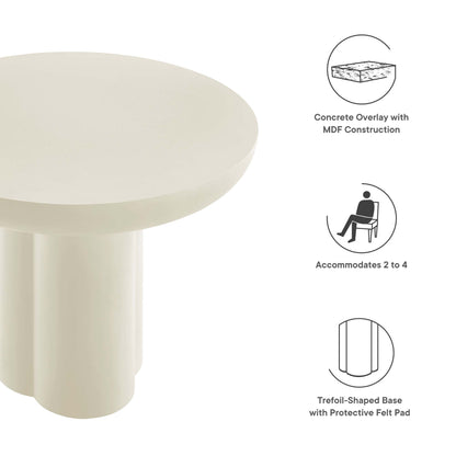 Caspian 40" Round Concrete Dining Table by Furniture For America