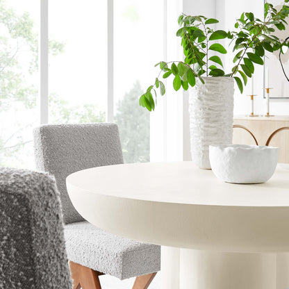 Caspian 40" Round Concrete Dining Table by Furniture For America
