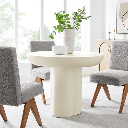 Caspian 40" Round Concrete Dining Table by Furniture For America