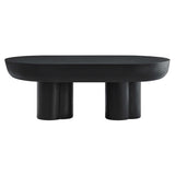 Canopy Oval Concrete Coffee Table in Black