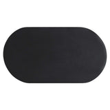 Canopy Oval Concrete Coffee Table in Black