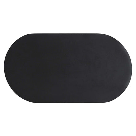 Caspian Oval Concrete Coffee Table in Black