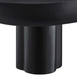 Canopy Oval Concrete Coffee Table in Black