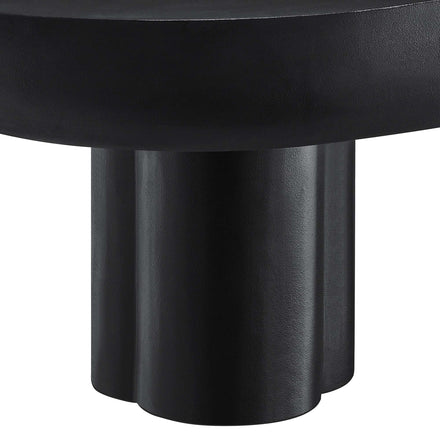 Caspian Oval Concrete Coffee Table in Black