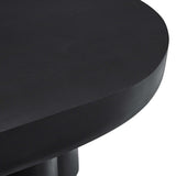 Canopy Oval Concrete Coffee Table in Black