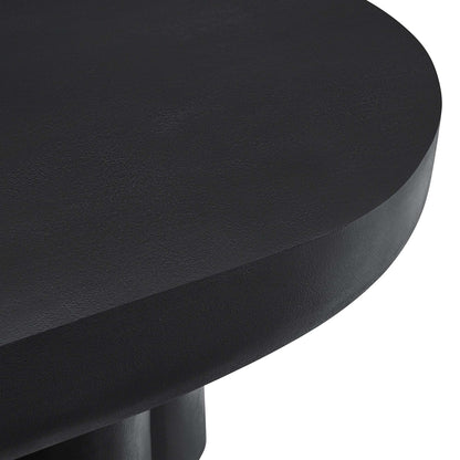 Caspian Oval Concrete Coffee Table by Furniture For America