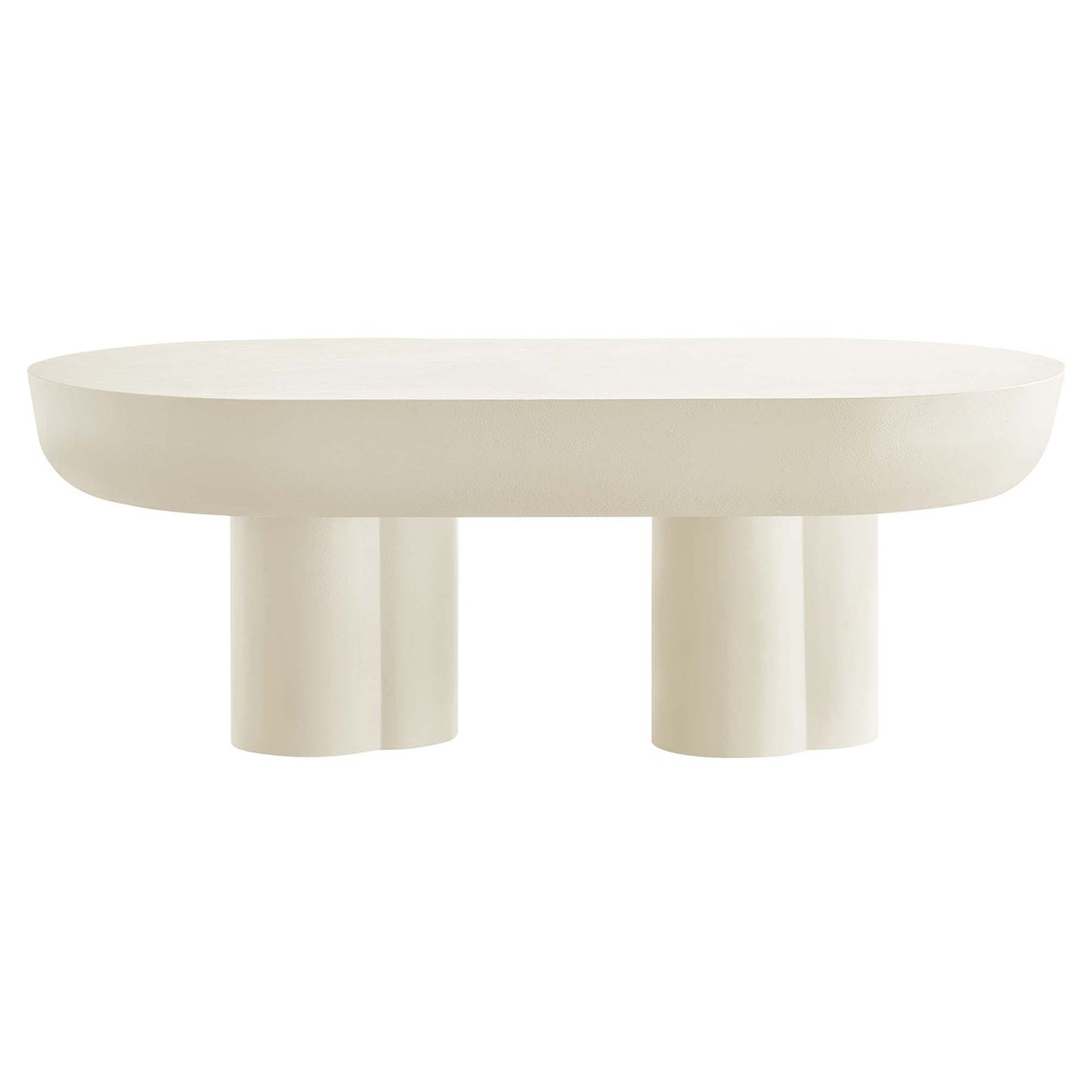 Caspian Oval Concrete Coffee Table by Furniture For America