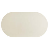 Canopy Oval Concrete Coffee Table in White