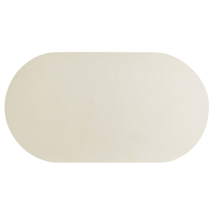 Canopy Oval Concrete Coffee Table in White