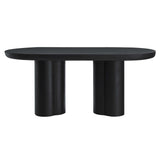 Canopy 72" Oval Concrete Dining Table in Black