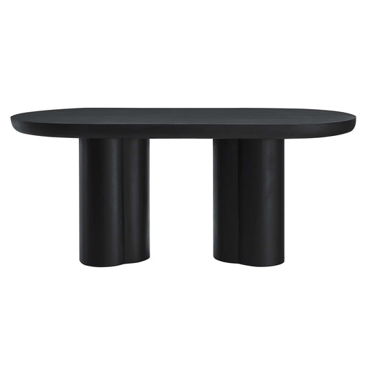 Caspian 72" Oval Concrete Dining Table by Furniture For America