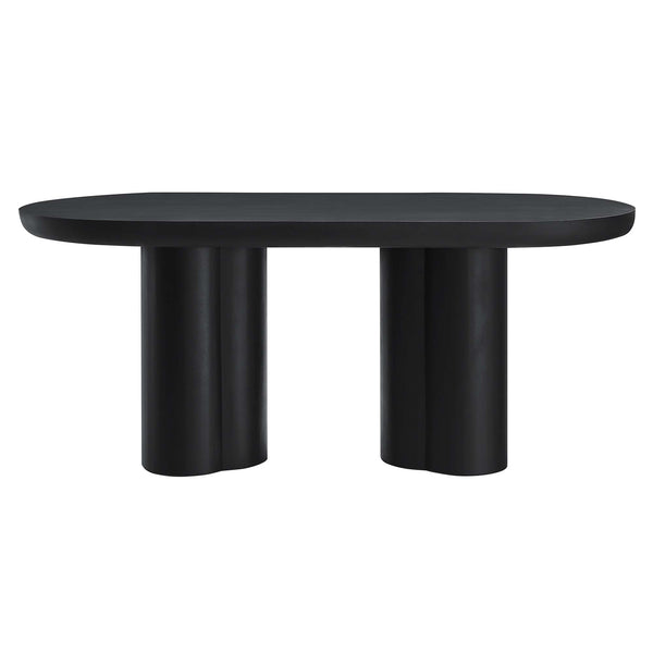 Caspian 72" Oval Concrete Dining Table by Furniture For America