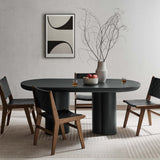 Canopy 72" Oval Concrete Dining Table in Black