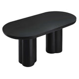 Canopy 72" Oval Concrete Dining Table in Black