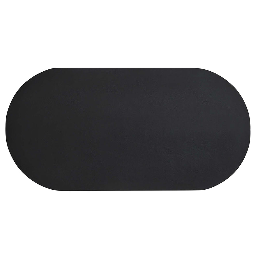 Canopy 72" Oval Concrete Dining Table in Black