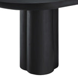 Canopy 72" Oval Concrete Dining Table in Black