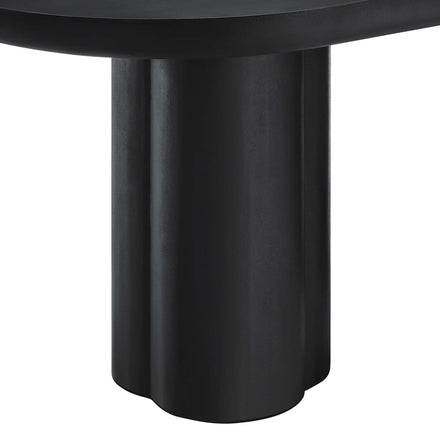 Caspian 72" Oval Concrete Dining Table in Black