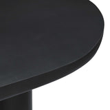 Canopy 72" Oval Concrete Dining Table in Black