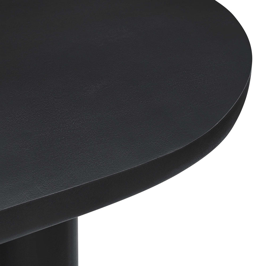 Canopy 72" Oval Concrete Dining Table in Black