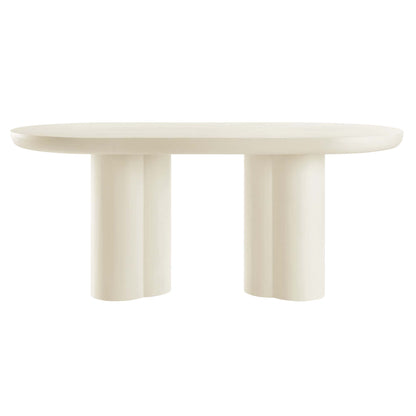 Caspian 72" Oval Concrete Dining Table by Furniture For America