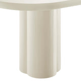Canopy 72" Oval Concrete Dining Table in White