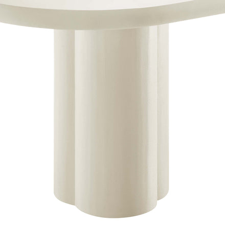 Caspian 72" Oval Concrete Dining Table in White