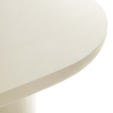 Canopy 72" Oval Concrete Dining Table in White