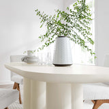 Canopy 72" Oval Concrete Dining Table in White