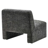 Cosette Chenille Upholstered Accent Chair in Carbon Black