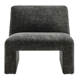 Cosette Chenille Upholstered Accent Chair in Carbon Black