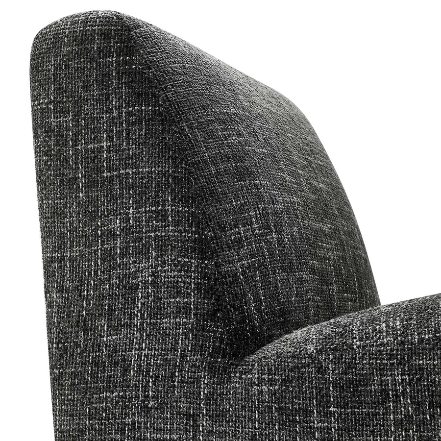 Cosette Chenille Upholstered Accent Chair in Carbon Black
