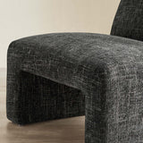Cosette Chenille Upholstered Accent Chair in Carbon Black