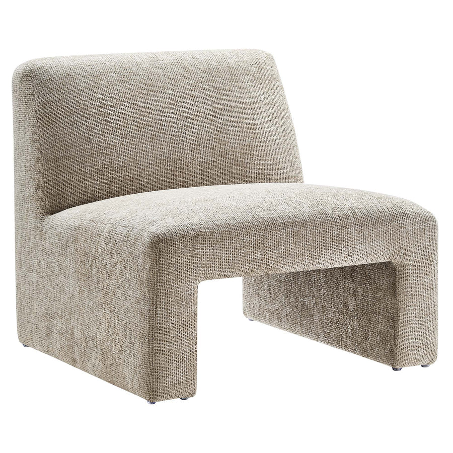 Cosette Chenille Upholstered Accent Chair in Khaki