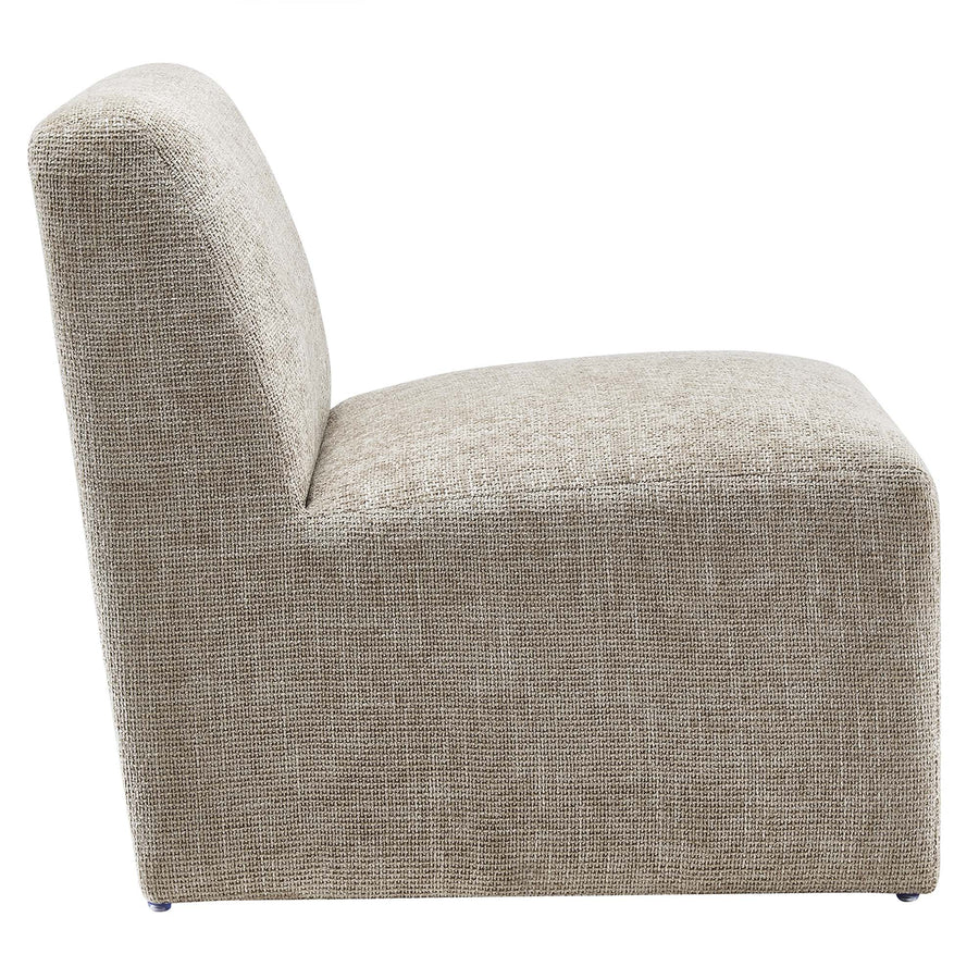 Cosette Chenille Upholstered Accent Chair in Khaki
