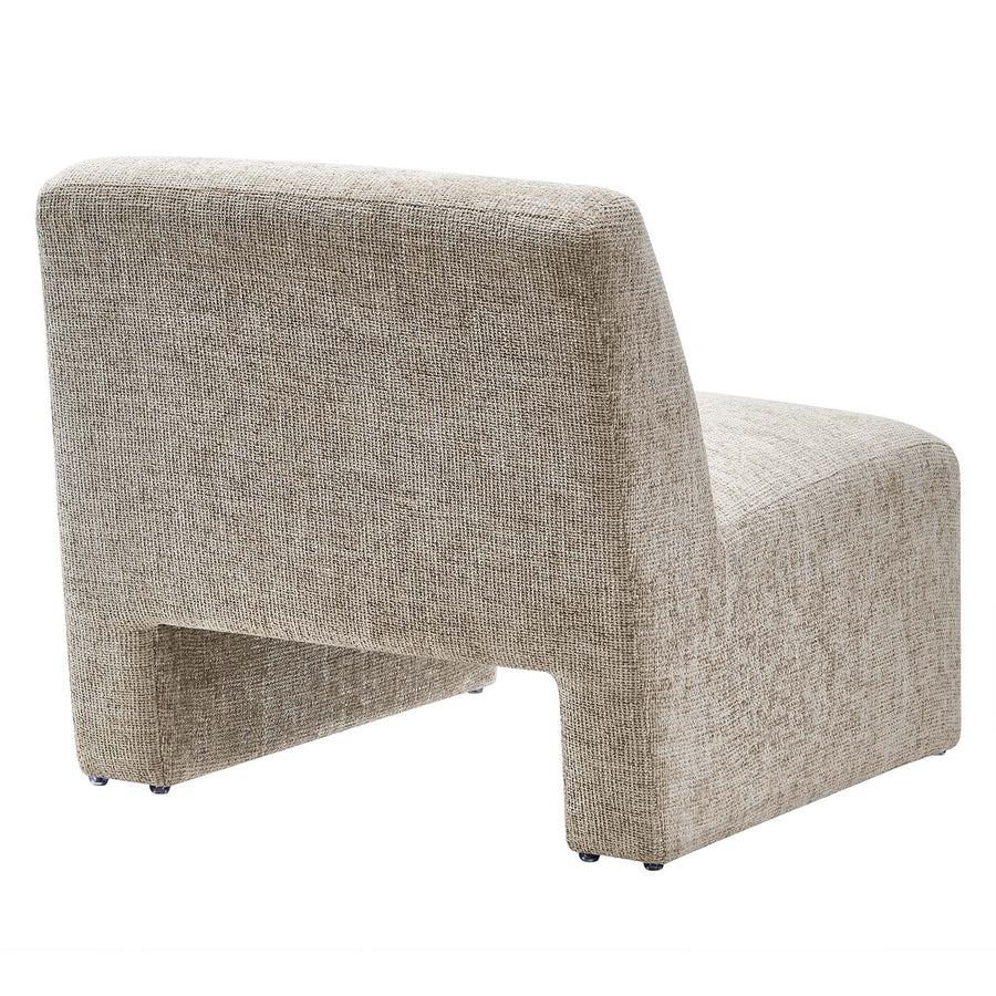 Cosette Chenille Upholstered Accent Chair in Khaki