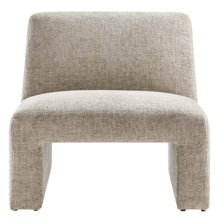 Amita Chenille Upholstered Accent Chair in Khaki