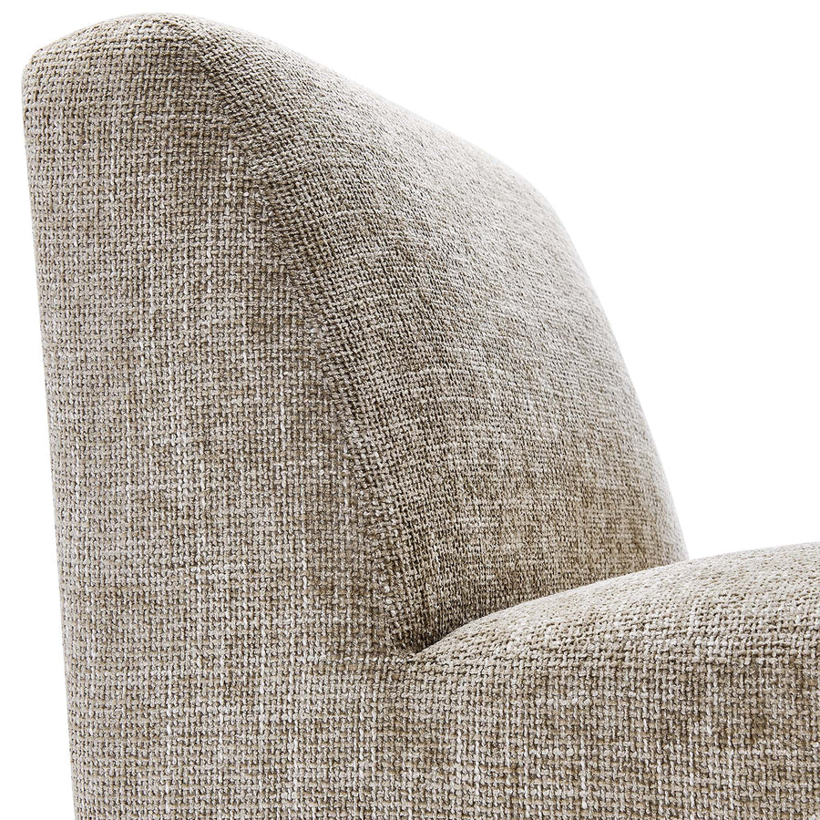 Cosette Chenille Upholstered Accent Chair in Khaki