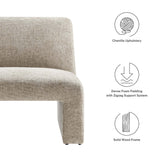 Cosette Chenille Upholstered Accent Chair in Khaki