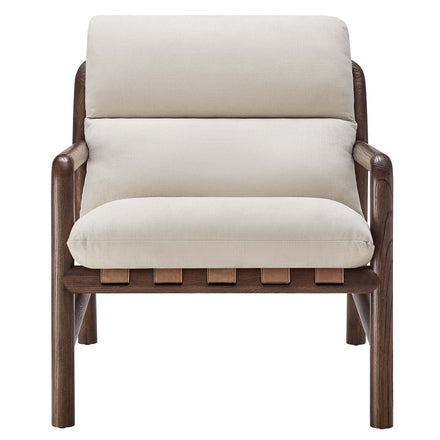 Paxton Wood Sling Chair in Dune Fabric Walnut