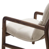 Odda Wood Sling Chair in Dune Fabric Walnut