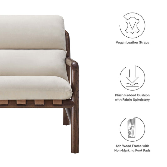 Paxton Wood Sling Chair by Furniture For America