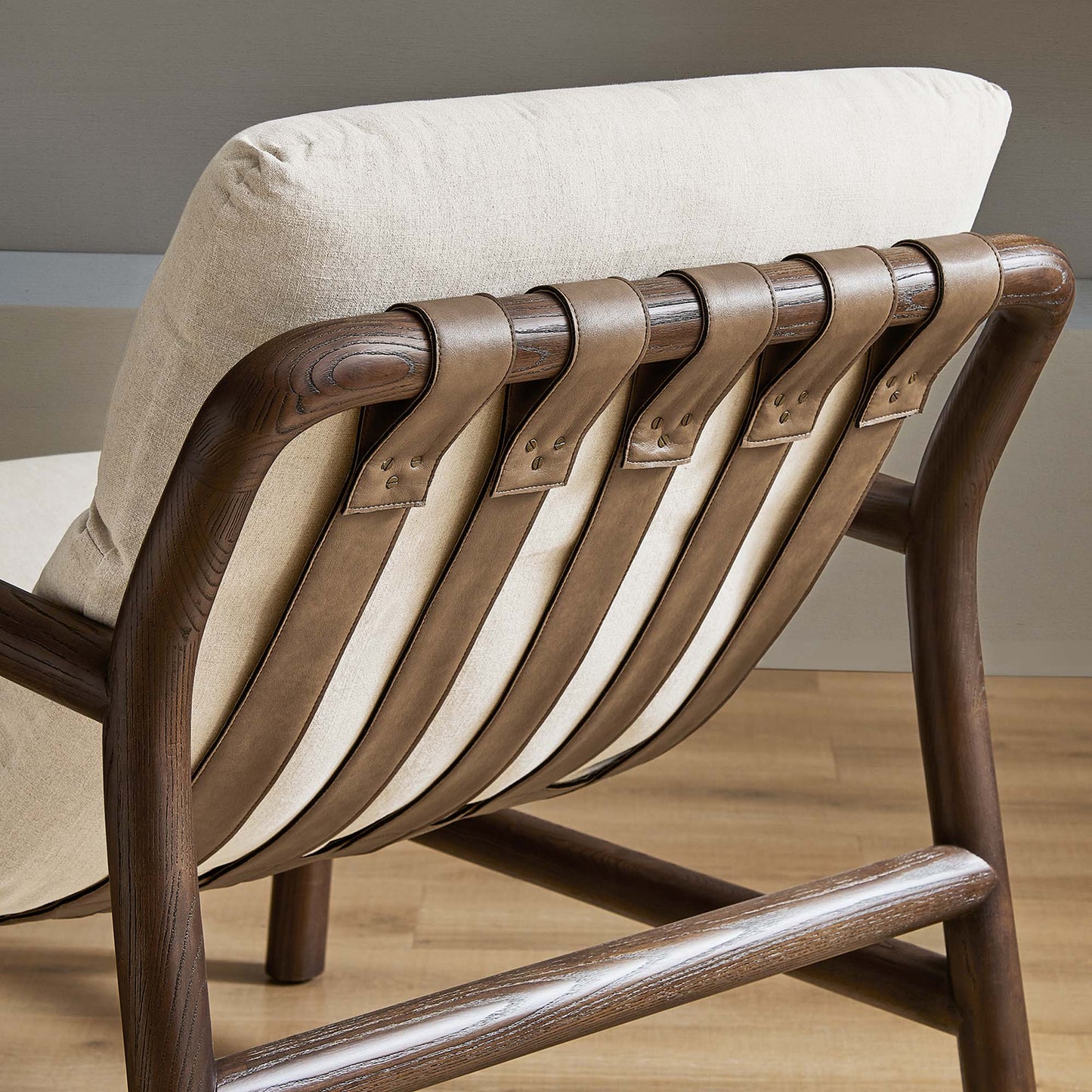 Paxton Wood Sling Chair by Furniture For America