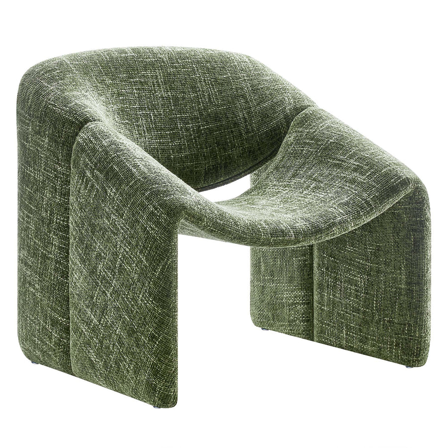 Noor Chenille Upholstered Accent Chair in Basil