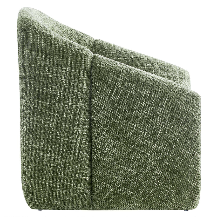 Noor Chenille Upholstered Accent Chair in Basil