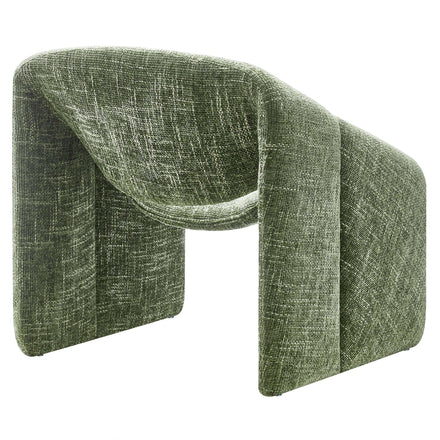 Vivi Chenille Upholstered Accent Chair in Basil