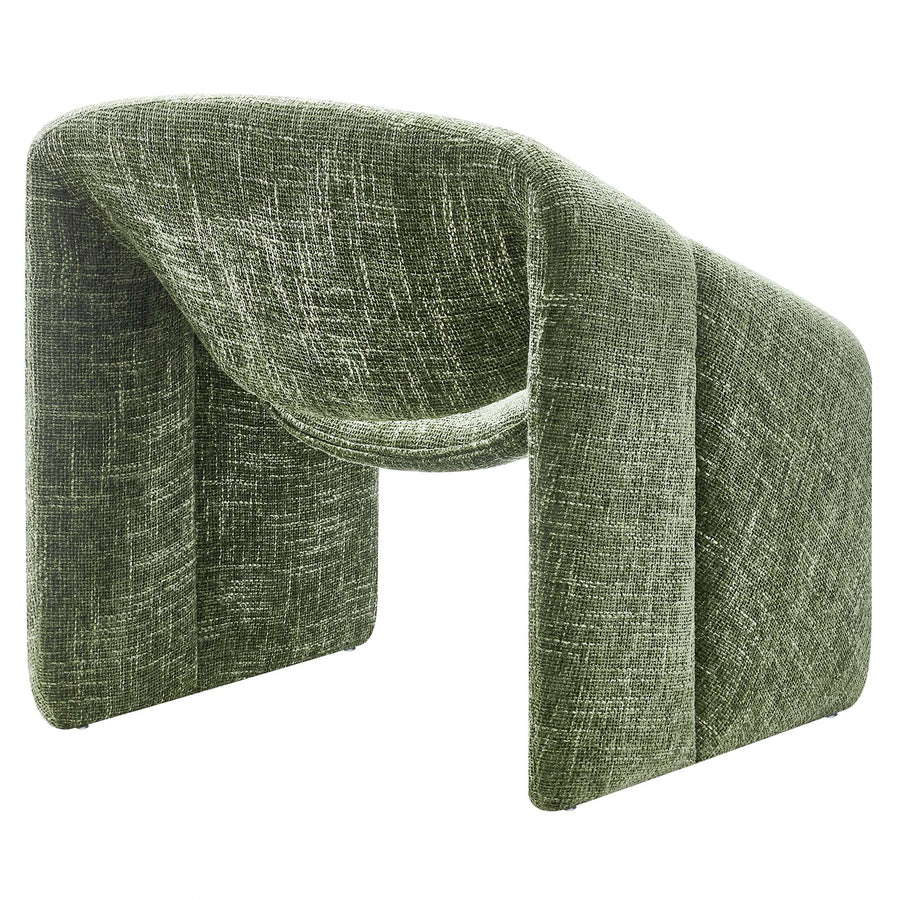 Noor Chenille Upholstered Accent Chair in Basil