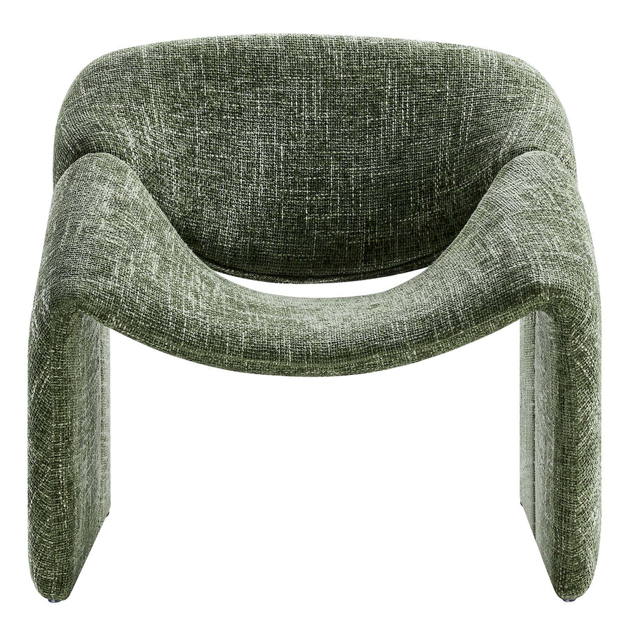 Noor Chenille Upholstered Accent Chair in Basil