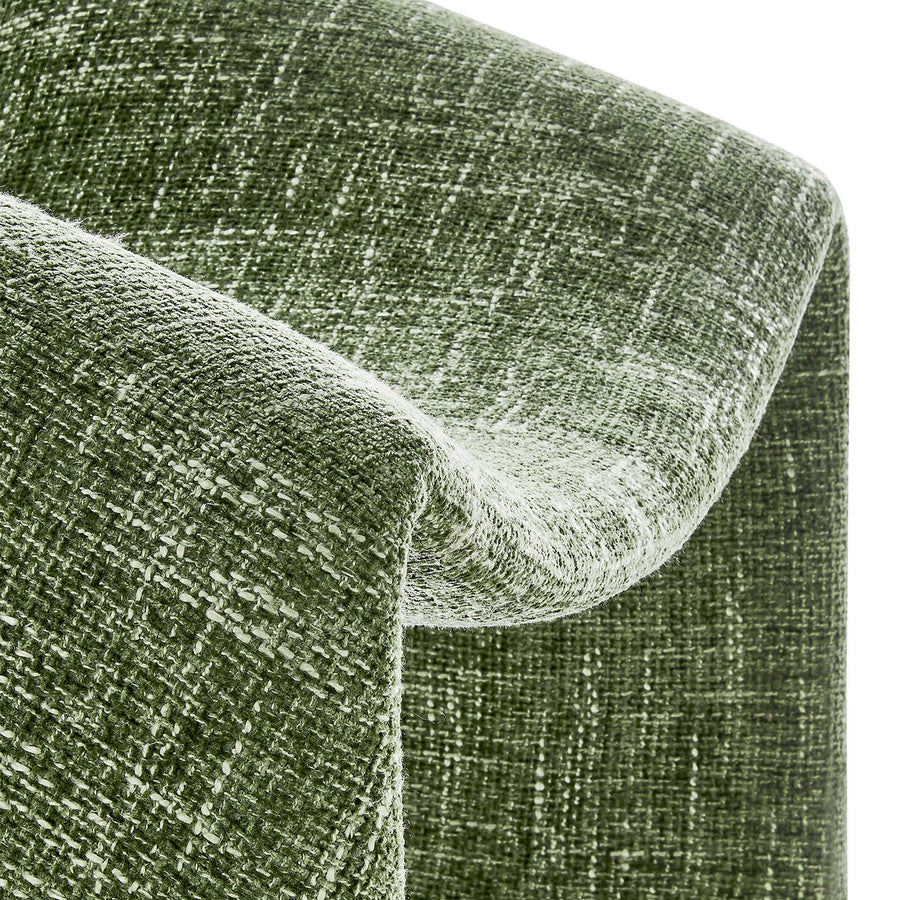 Noor Chenille Upholstered Accent Chair in Basil