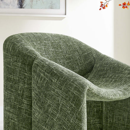 Vivi Chenille Upholstered Accent Chair in Basil