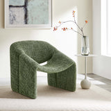 Noor Chenille Upholstered Accent Chair in Basil